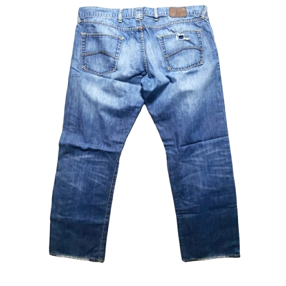 Armani Jeans Indigo Series 008 Mens Blue Button Fly Regular Jeans Size 36x32 - Picture 2 of 16